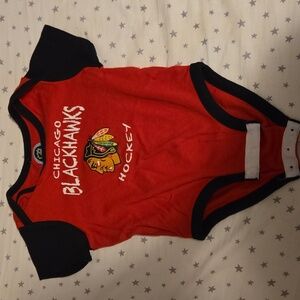 NHL Chicago Blackhawks Red and Black Bodysuit